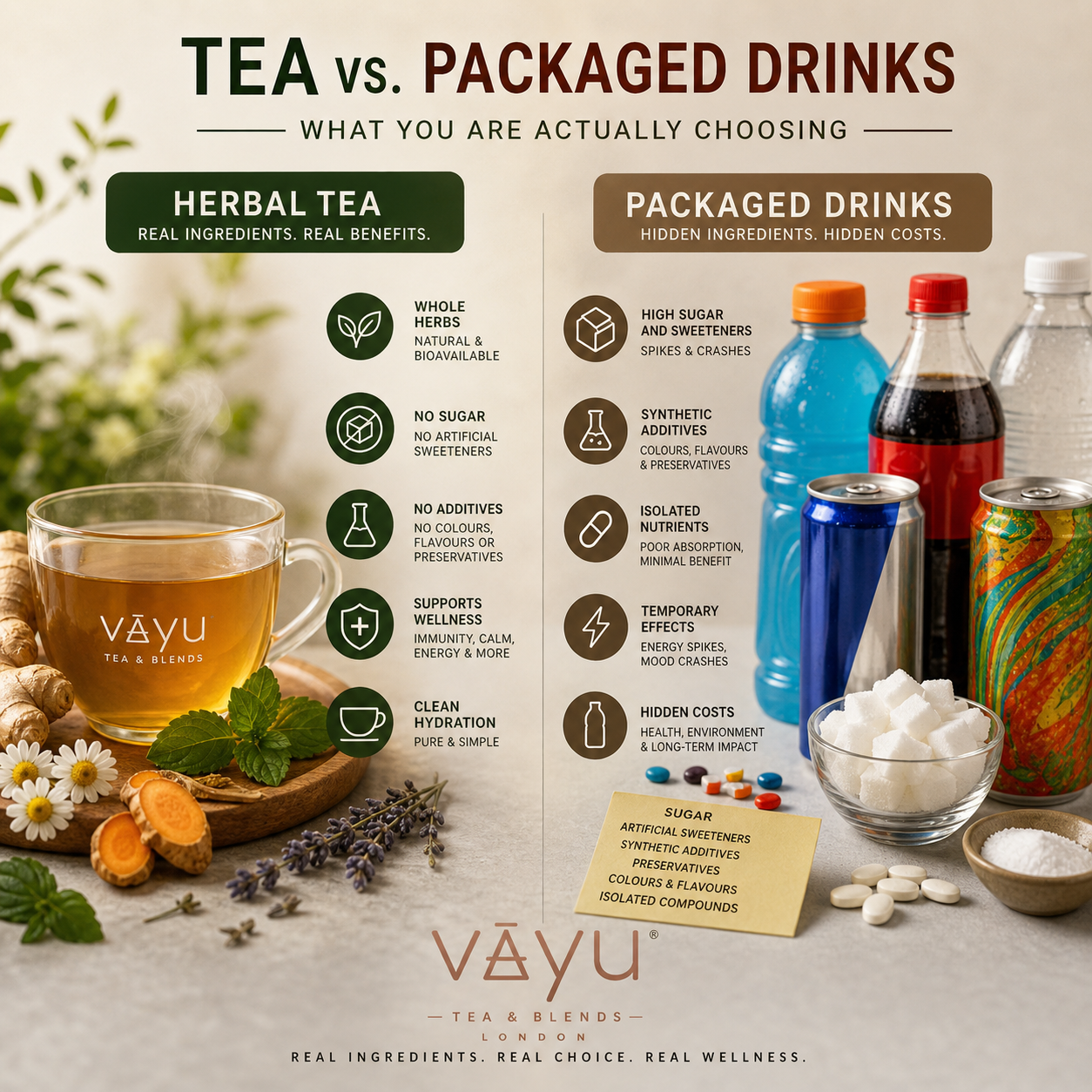 Tea vs. Packaged Drinks — What You Are Actually Choosing