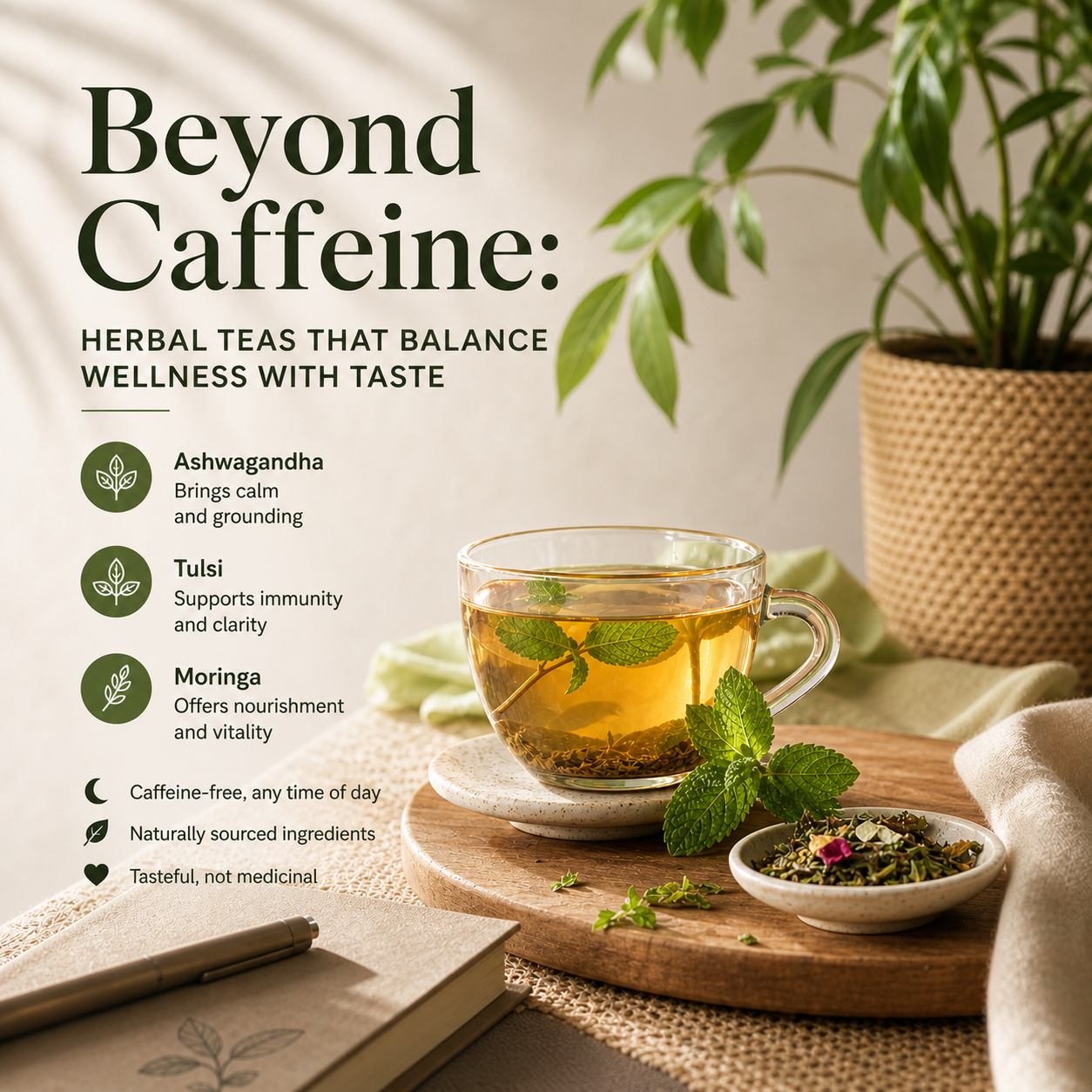 Beyond Caffeine: Herbal Teas That Balance Wellness with Taste