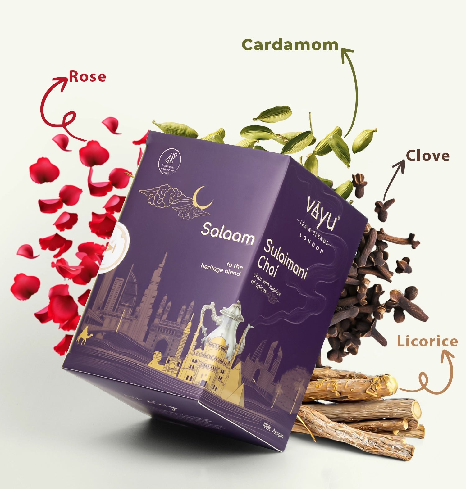 Salaam Sulaimani Chai (Cardamom, Clove, Liquorice & Rose)