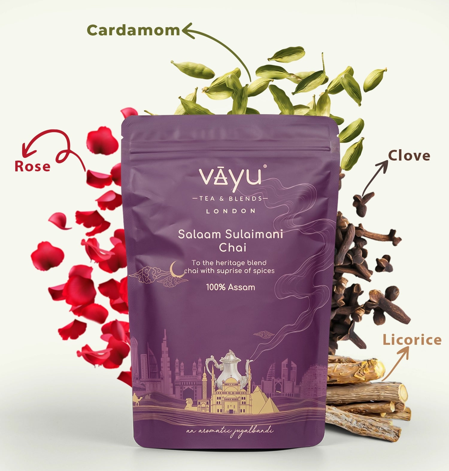 Salaam Sulaimani Chai (Cardamom, Clove, Liquorice & Rose)