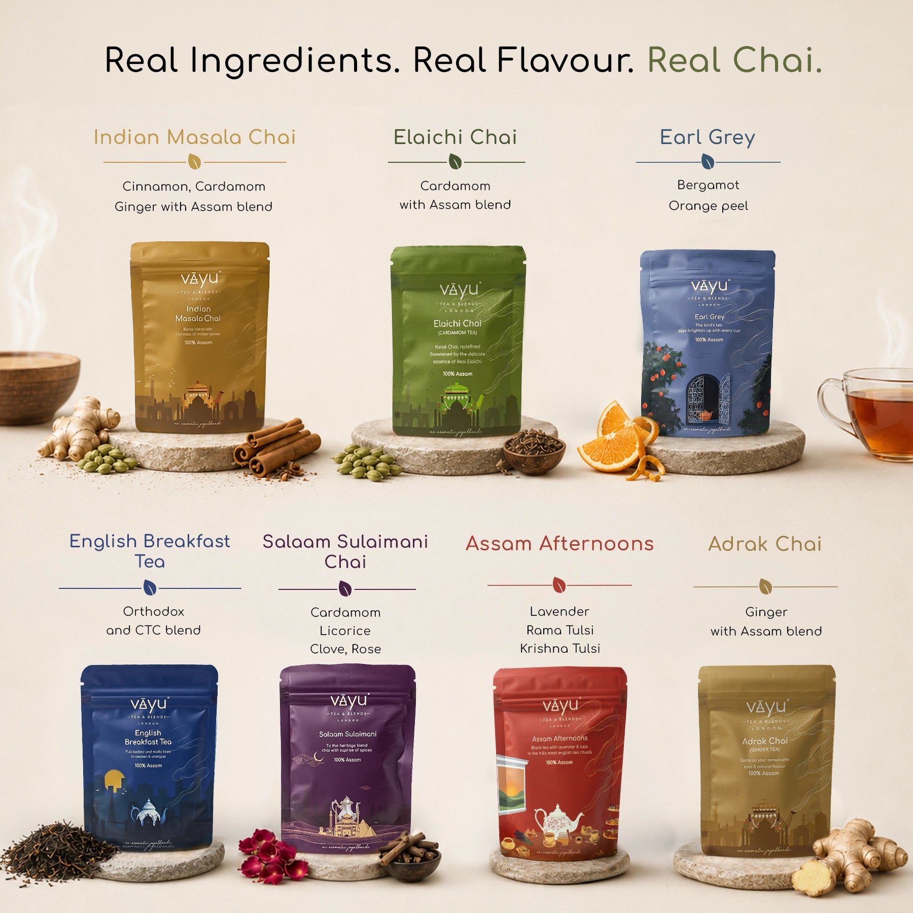 Vayu’s Assam Tea Trial Pack with FREE Glass (Loose Tea)