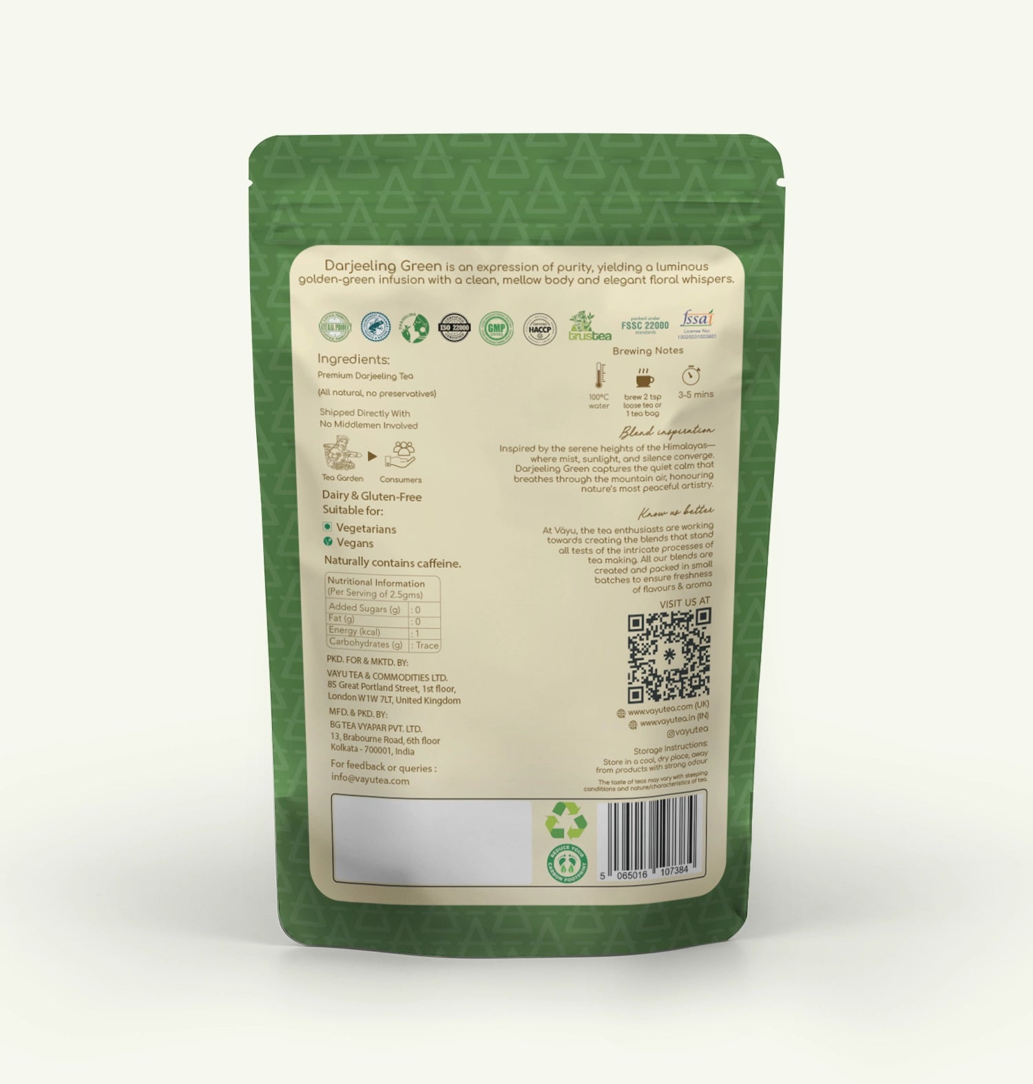 Darjeeling Green (Organic Green Tea)