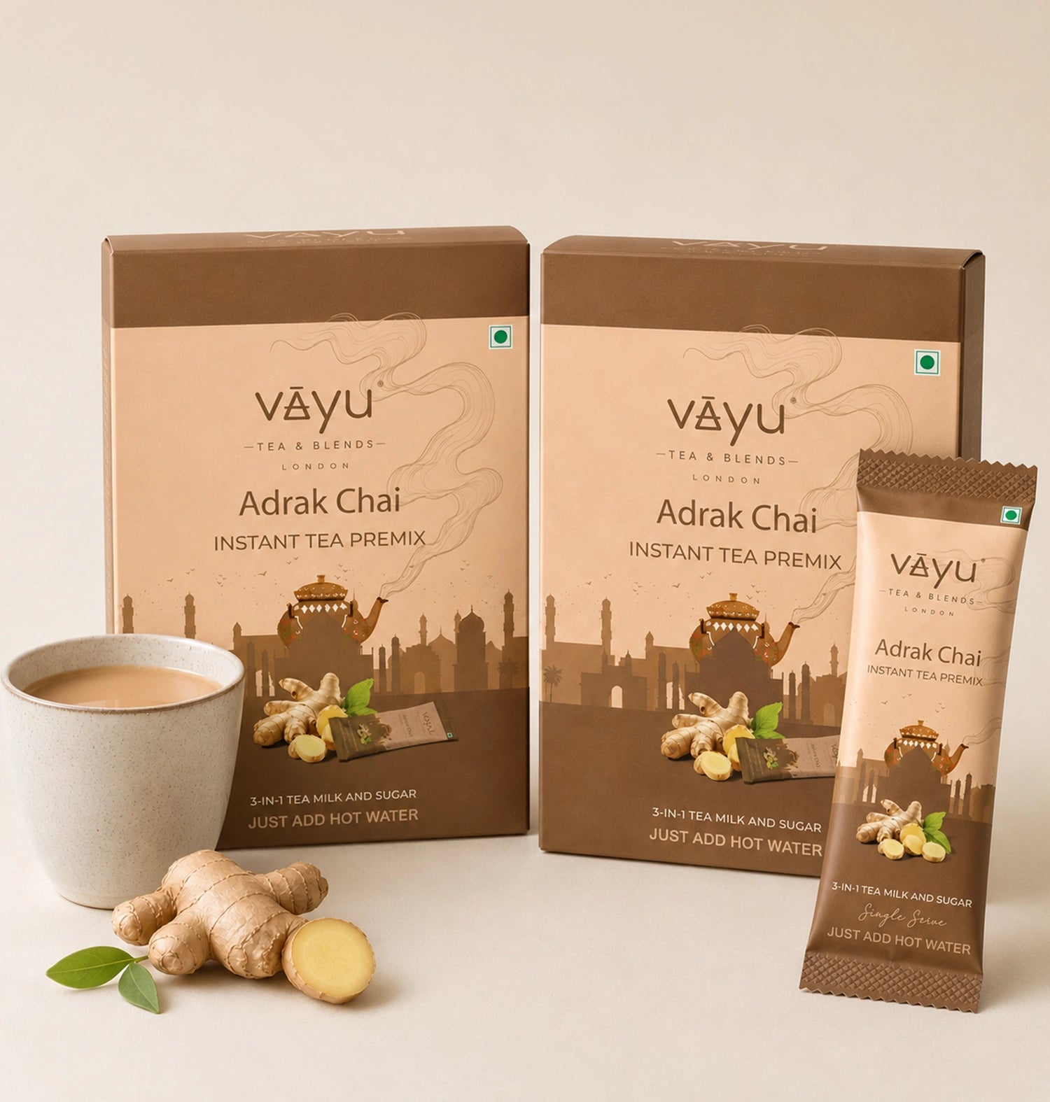 Adrak Chai Tea Premix (10 Sachets/Box)