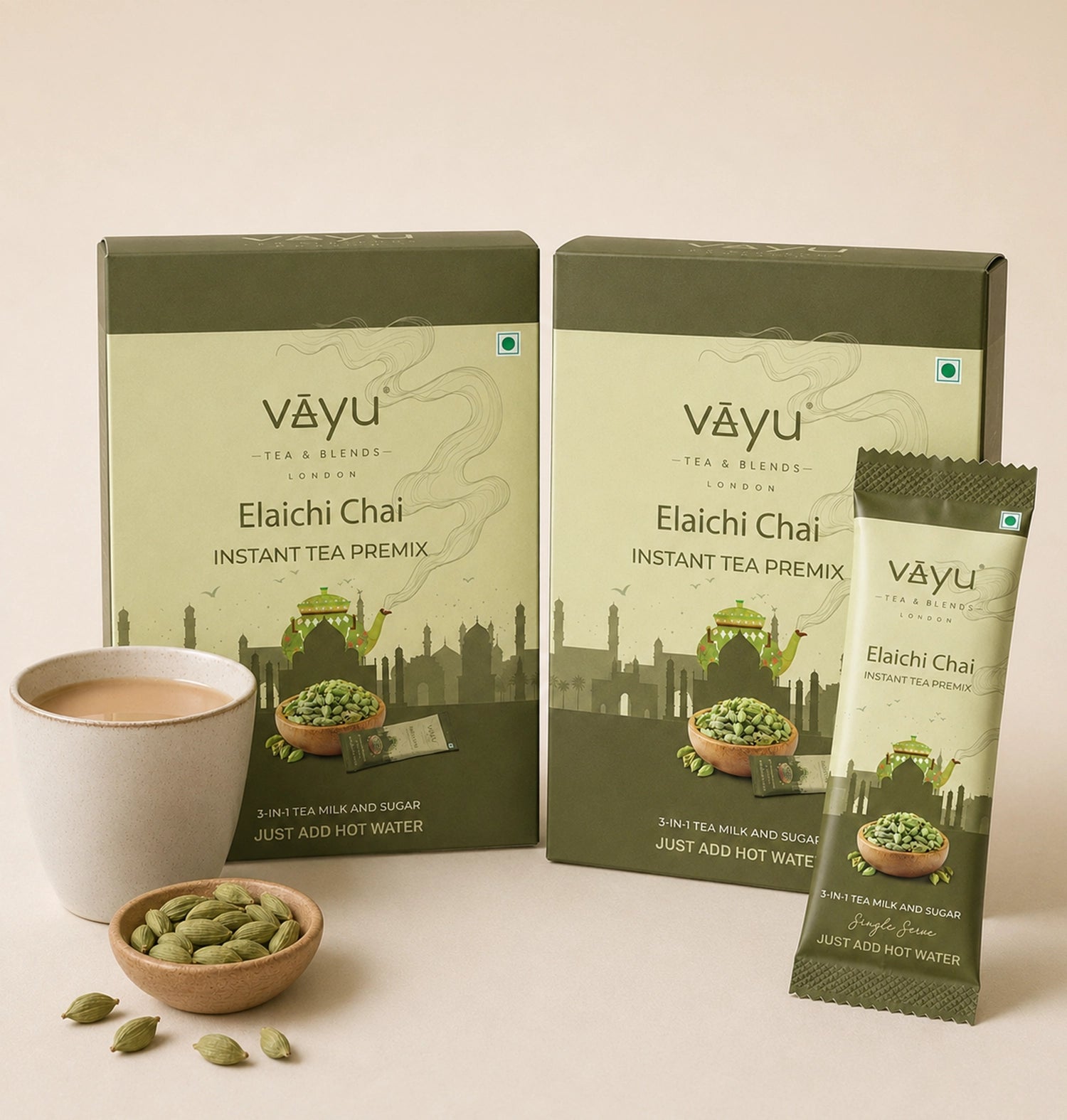Elaichi Chai Tea Premix (10 Sachets/Box)