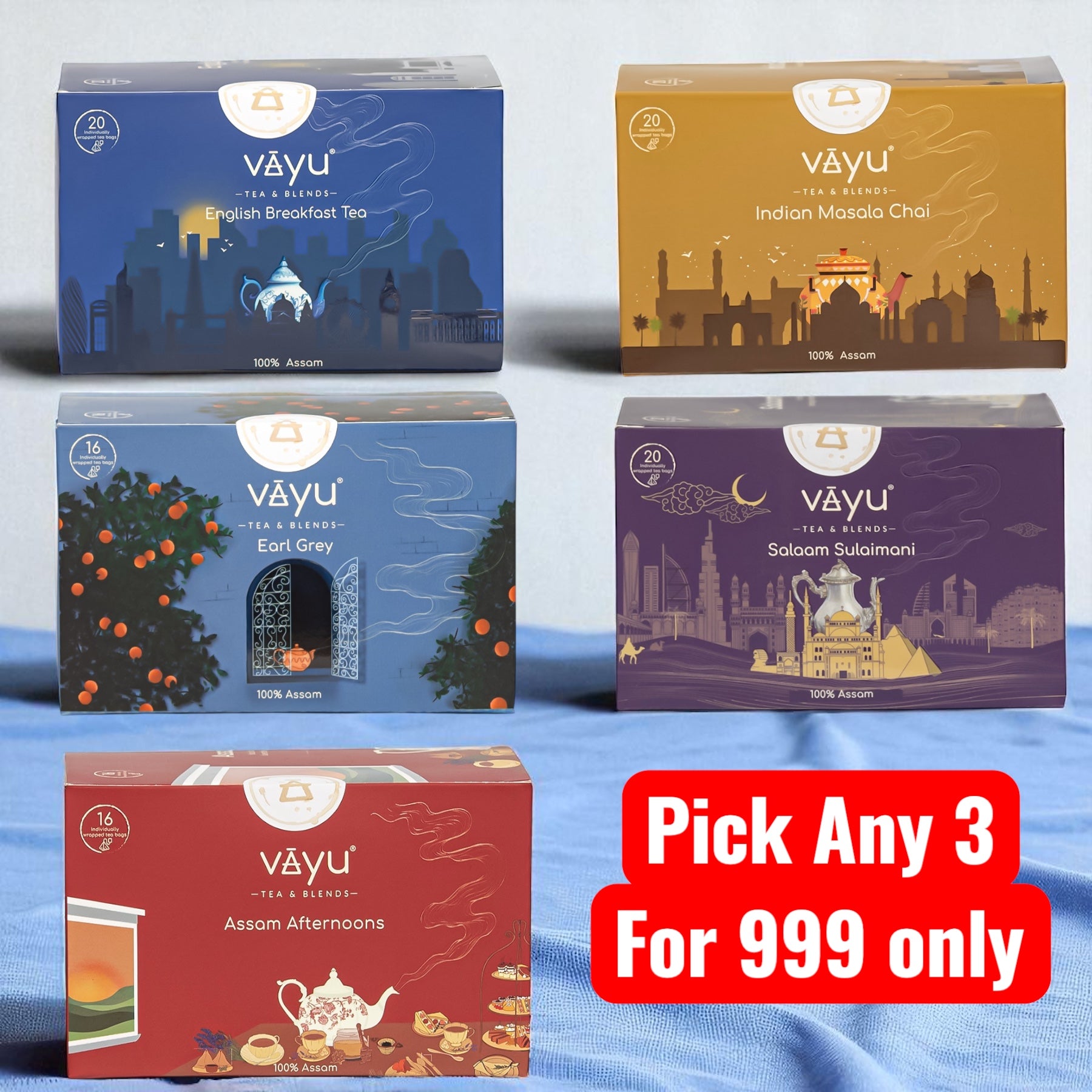 Build Your Own Tea Bag Bundle – Any 3 for ₹999