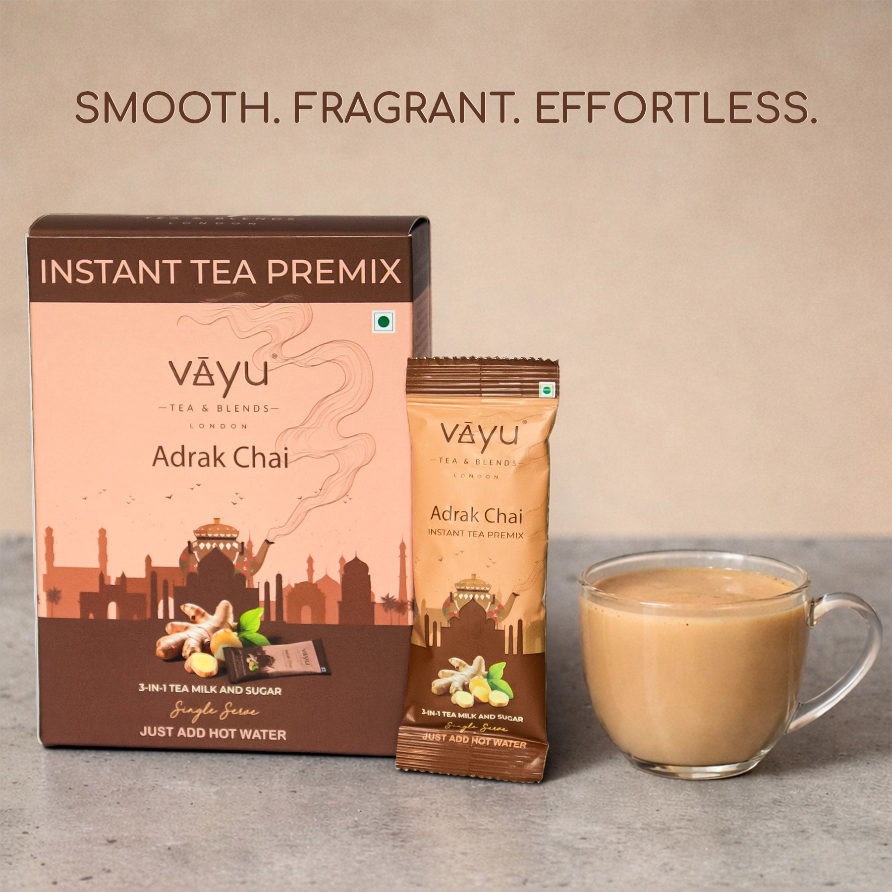 Adrak Chai Tea Premix (10 Sachets Per Box)