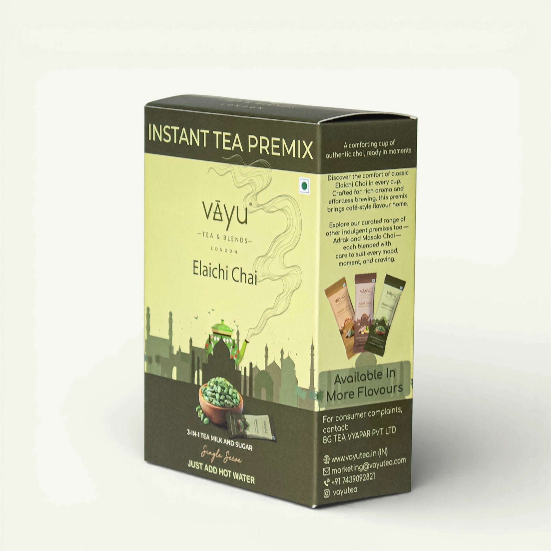 Elaichi Chai Tea Premix (10 Sachets Per Box)