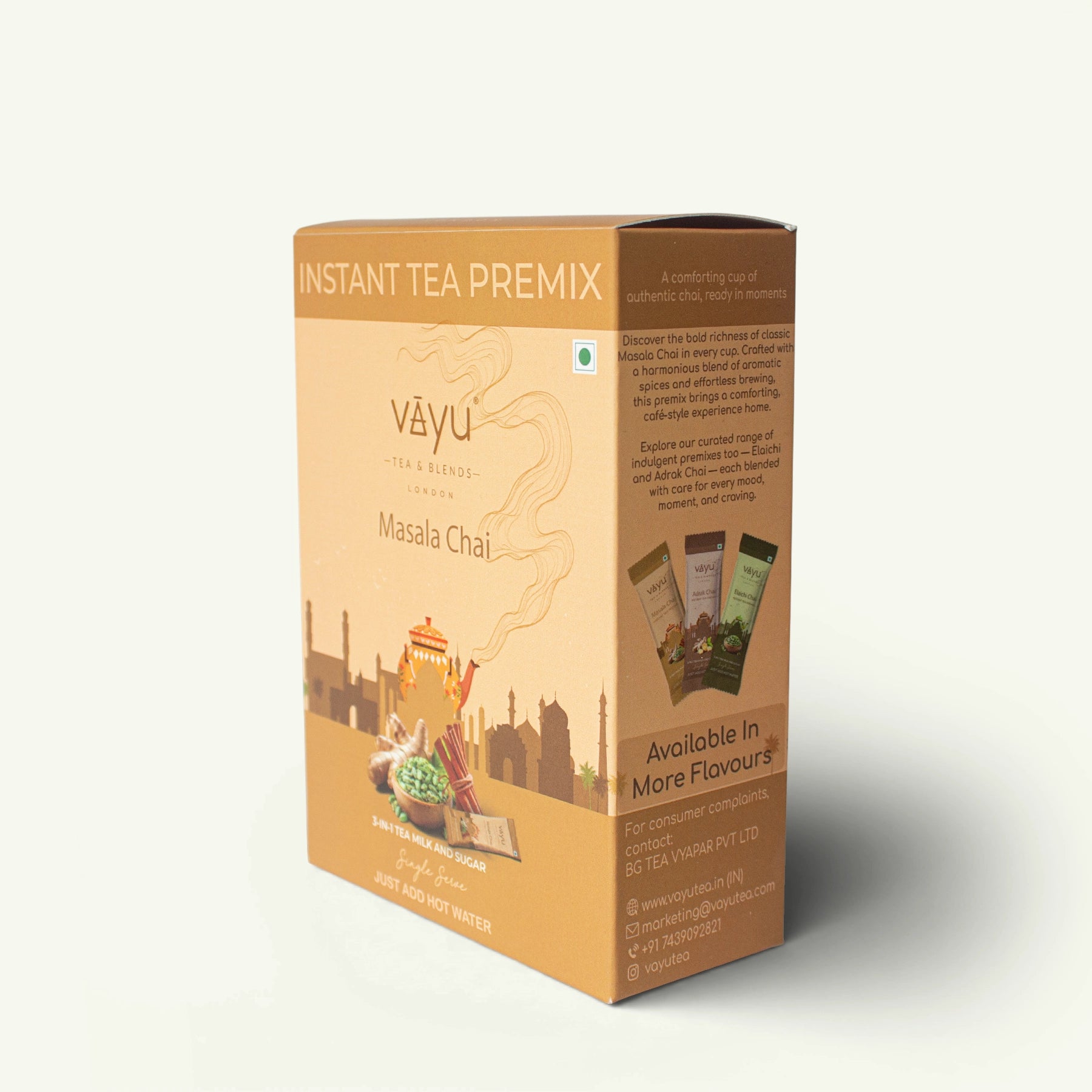 Masala Chai Tea Premix (10 Sachets Per Box)