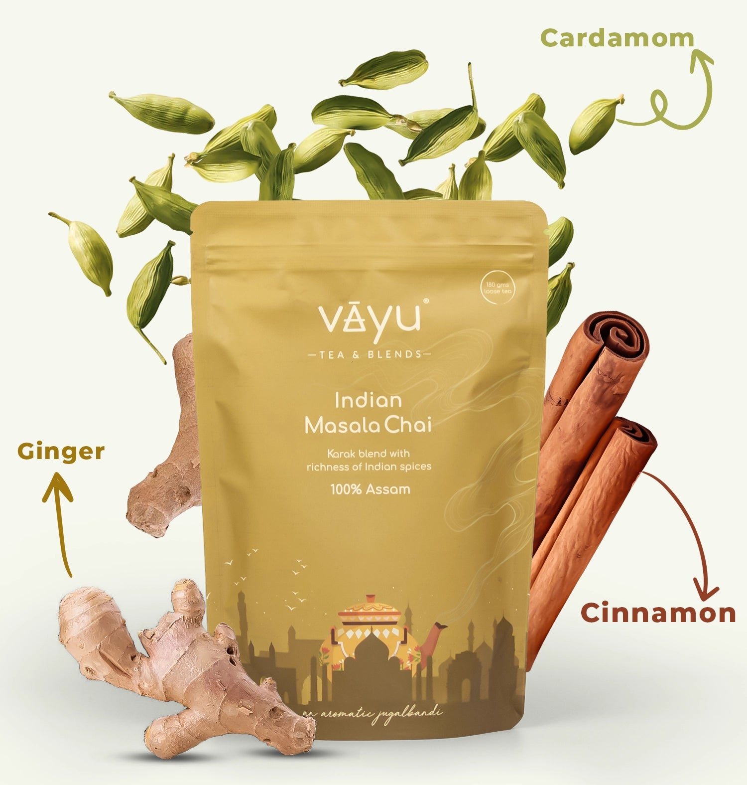 Indian Masala Chai (Cardamom, Cinnamon & Ginger)