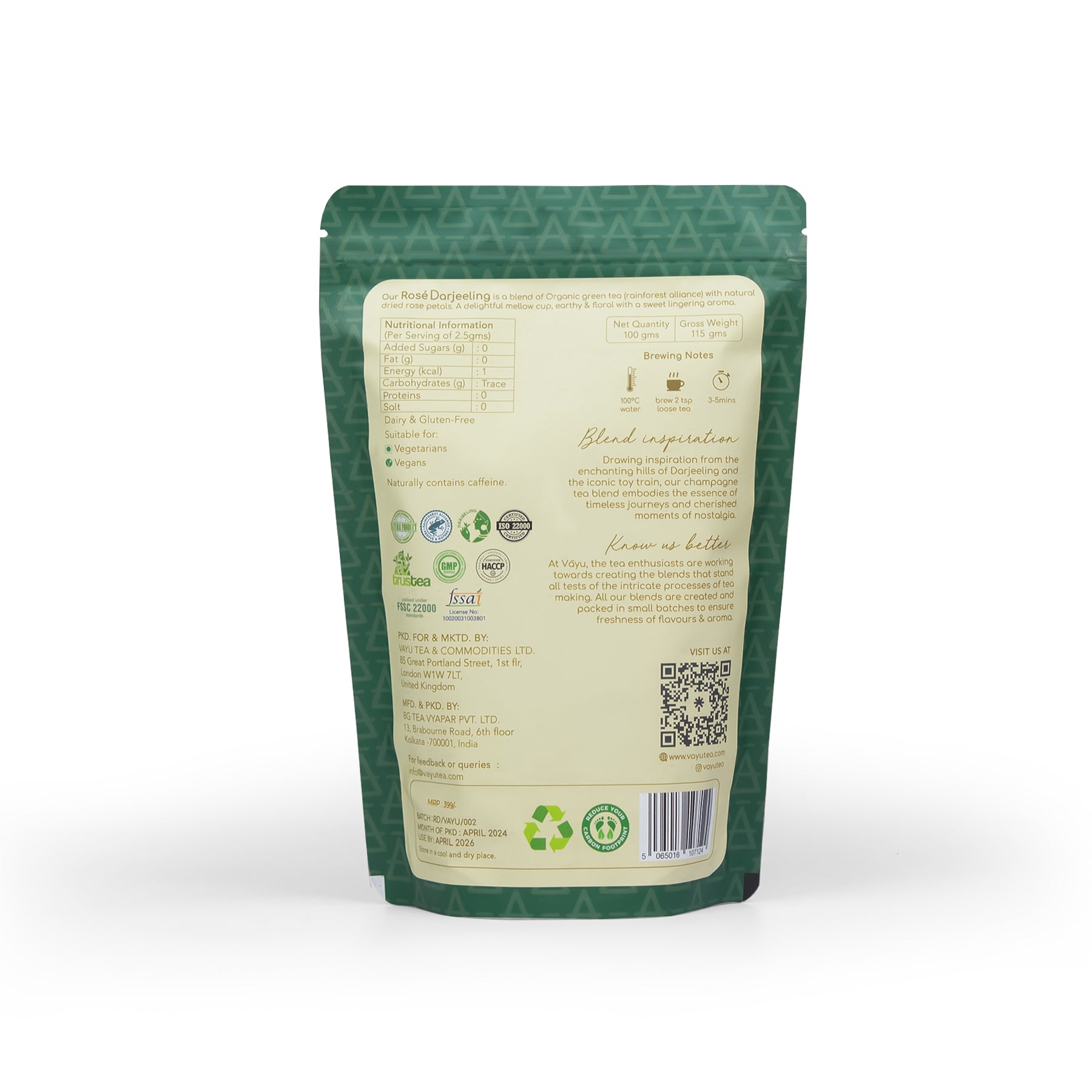 Rosé Darjeeling (Loose Tea 100gms)