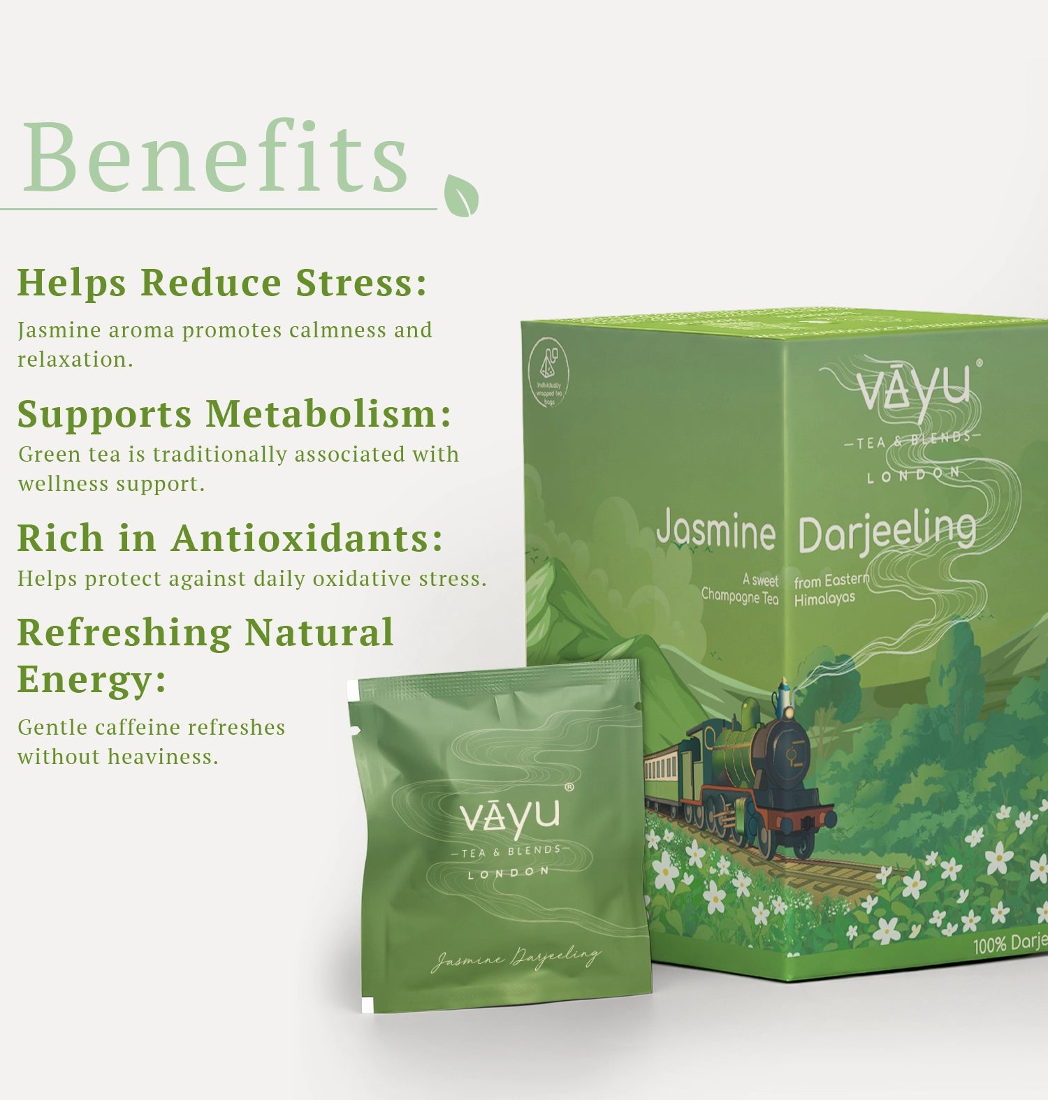 Jasmine Darjeeling (Organic Green Tea with Jasmine) Loose Tea