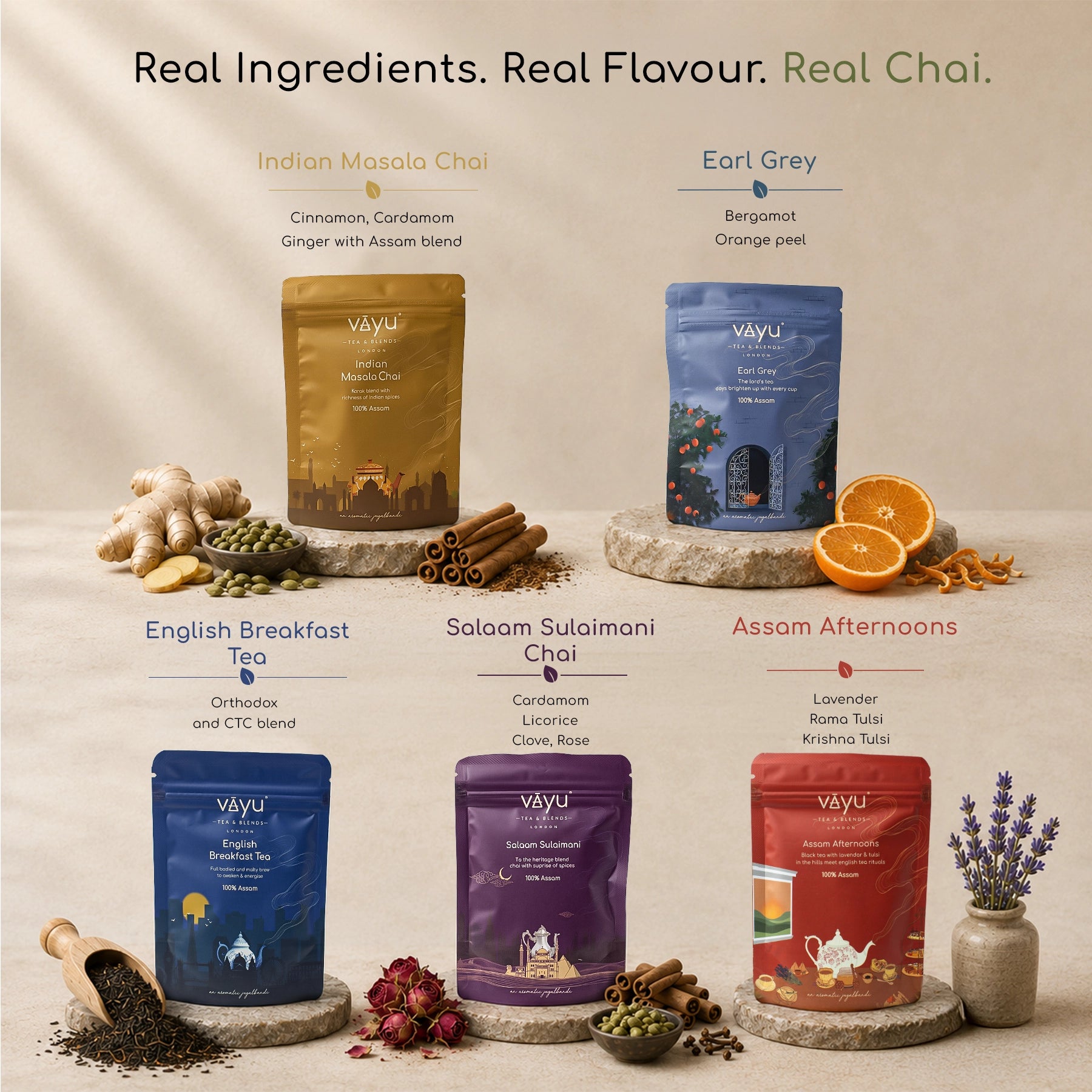 Vayu’s Trial Pack with FREE Glass and Infuser (Loose Tea)