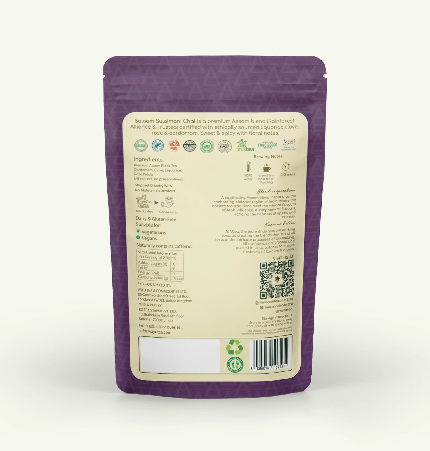 Salaam Sulaimani Chai (Cardamom, Clove, Liquorice & Rose)