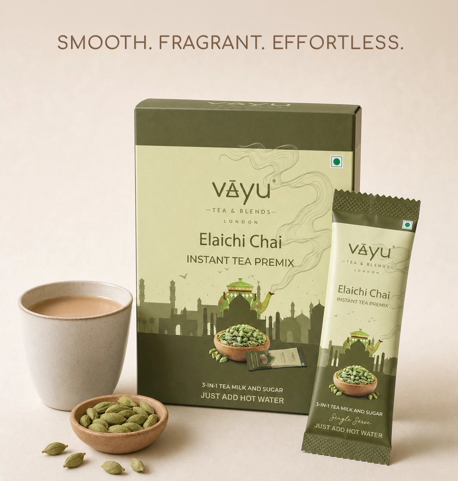 Elaichi Chai Tea Premix (10 Sachets/Box)