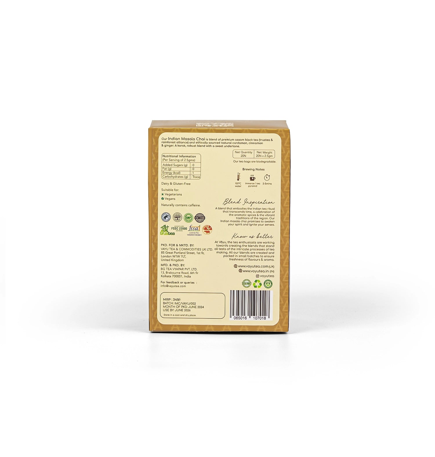 Indian Masala Chai (20 Tea Bags)