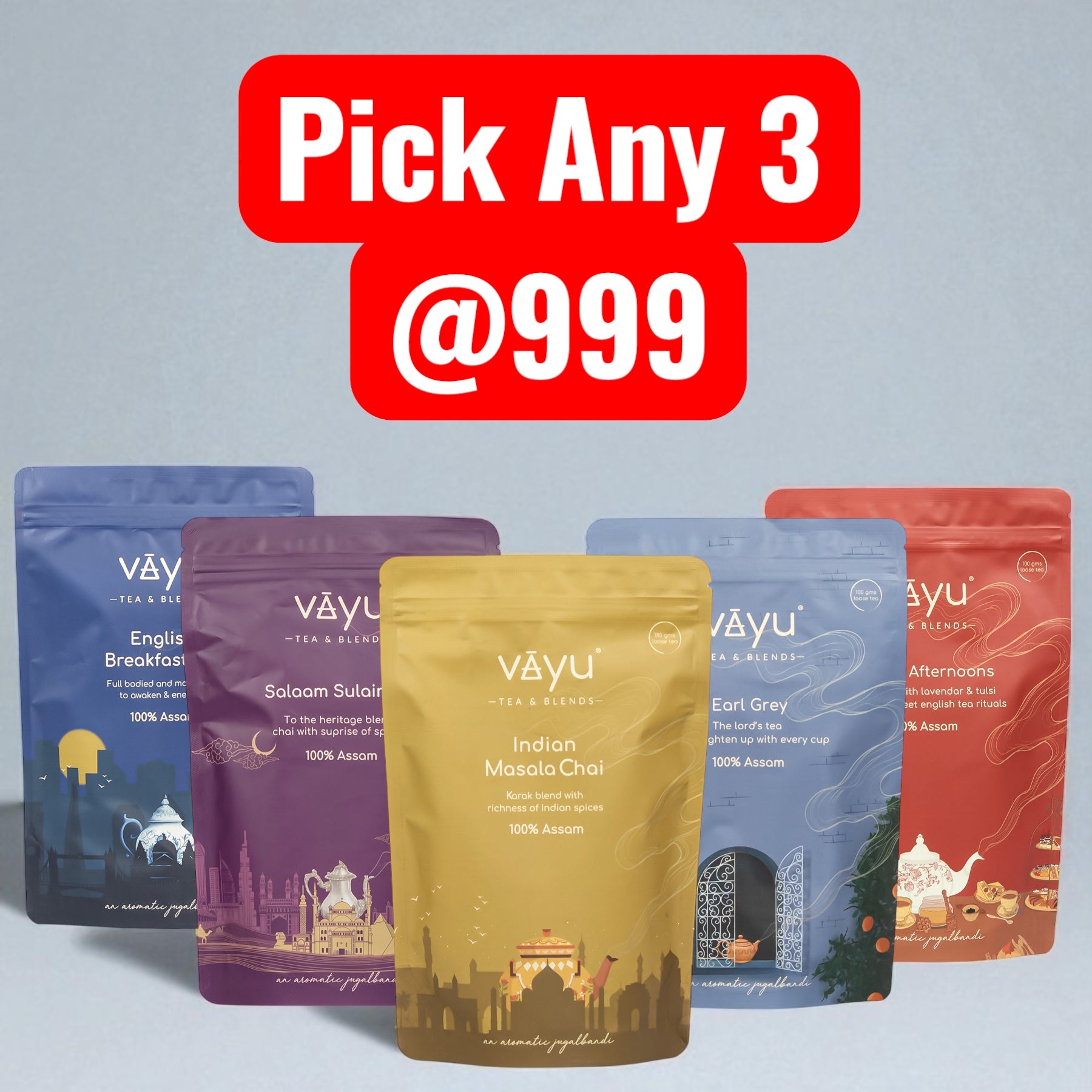 Build Your Own Loose Tea Bundle – Any 3 for ₹999