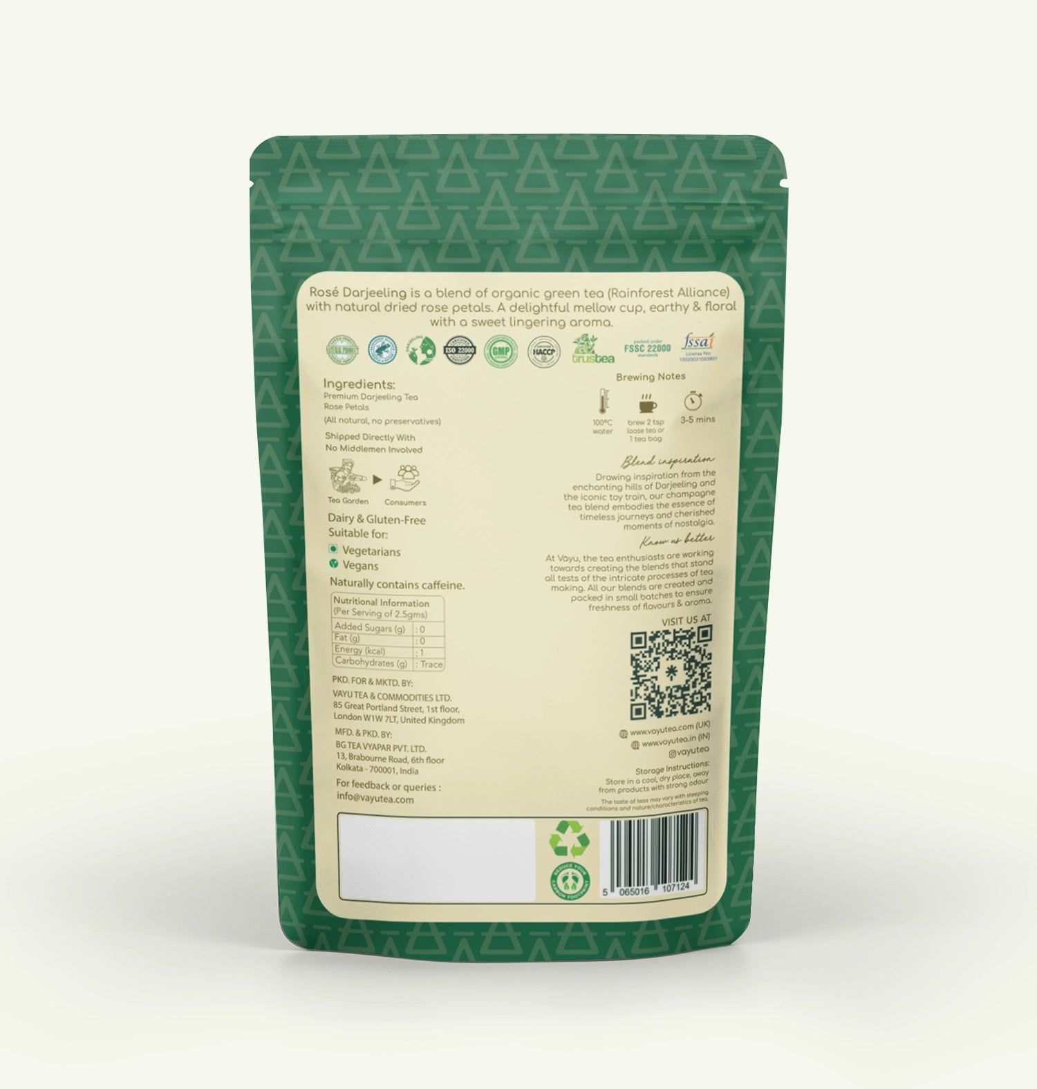 Rosé Darjeeling (Organic Green Tea with Rose)